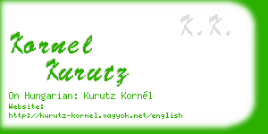 kornel kurutz business card