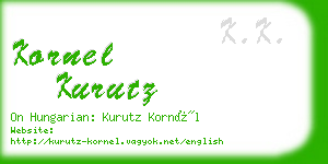 kornel kurutz business card